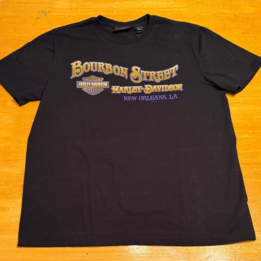 Bourbon Street Harley Davidson t-shirt. Size Large
